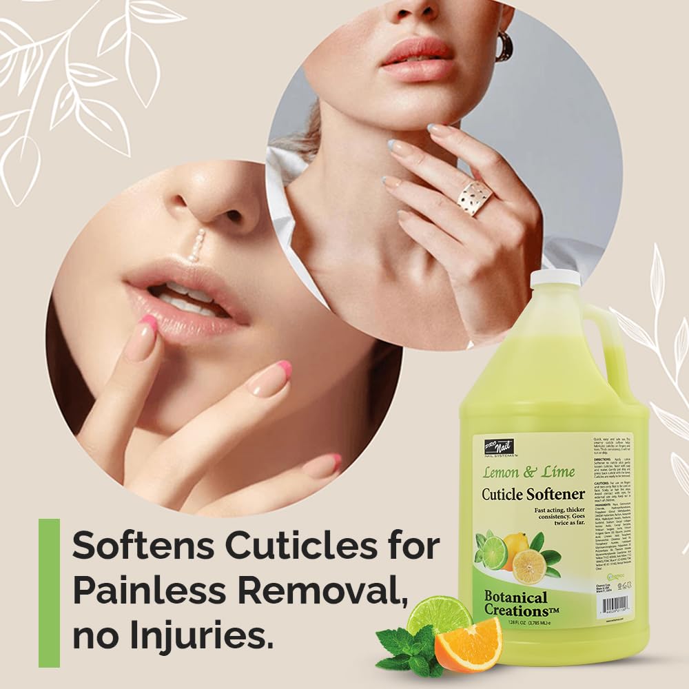 * Case Lemon & Lime Cuticle Softener - 4x128oz Lunali Nail Supply