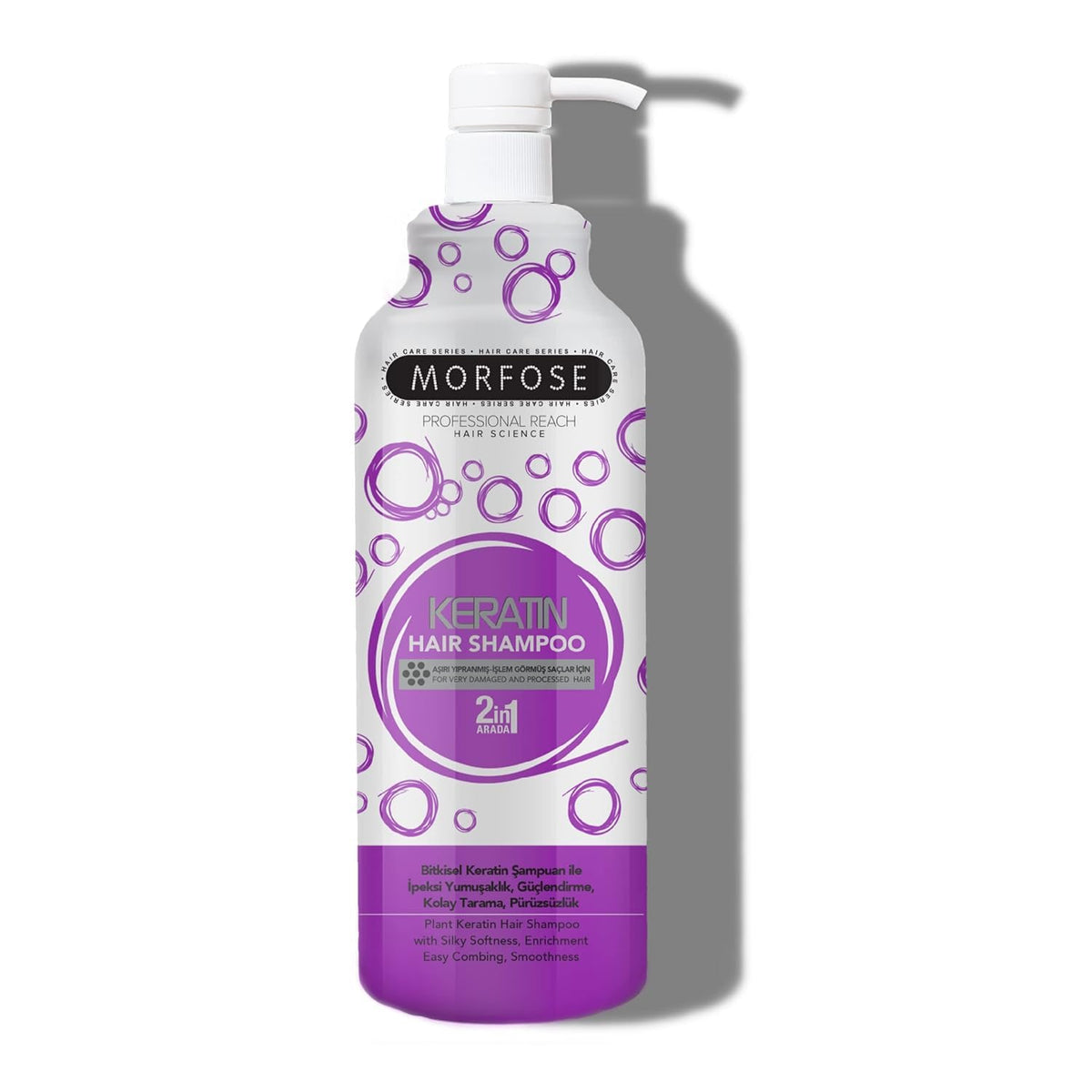 Morfose Keratin Shampoo 33oz - Strengthens and Repairs Hair | 1000 ml Beauty Care Bag