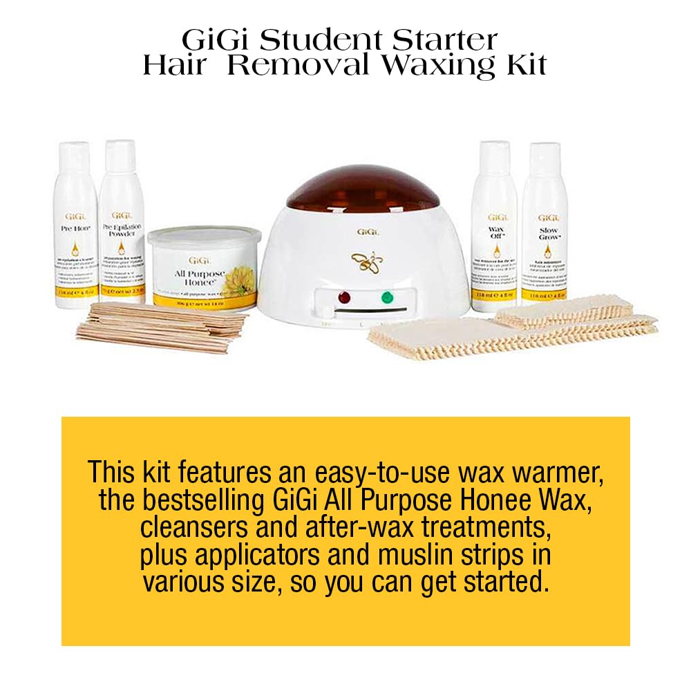 GiGi Professional Waxing Hair Removal Student Starter Kit + Honee Wax, 14 Ounces Lunali Nail Supply