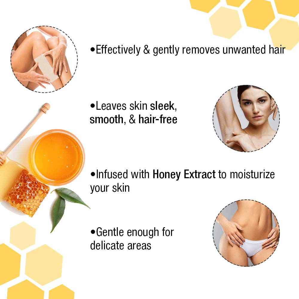 All Purpose Honee Hair Removal Soft Wax for All Skin and Hair Types, 14 oz Lunali Nail Supply