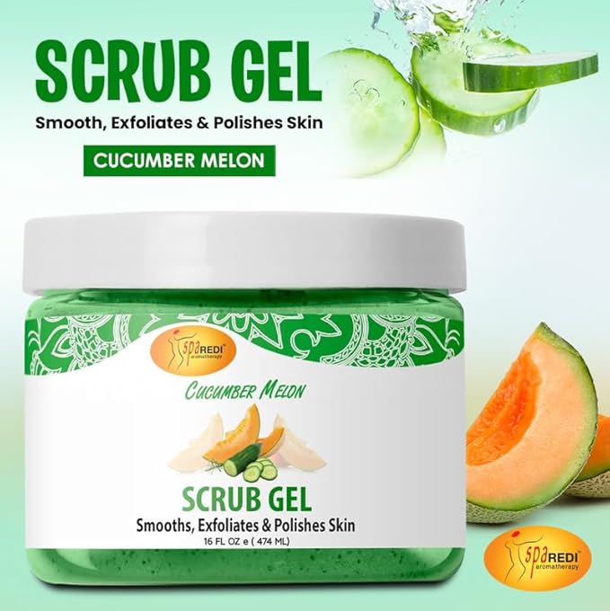 Pedi Scrub Gel 16oz - Cucumber Melon Lunali Nail Supply