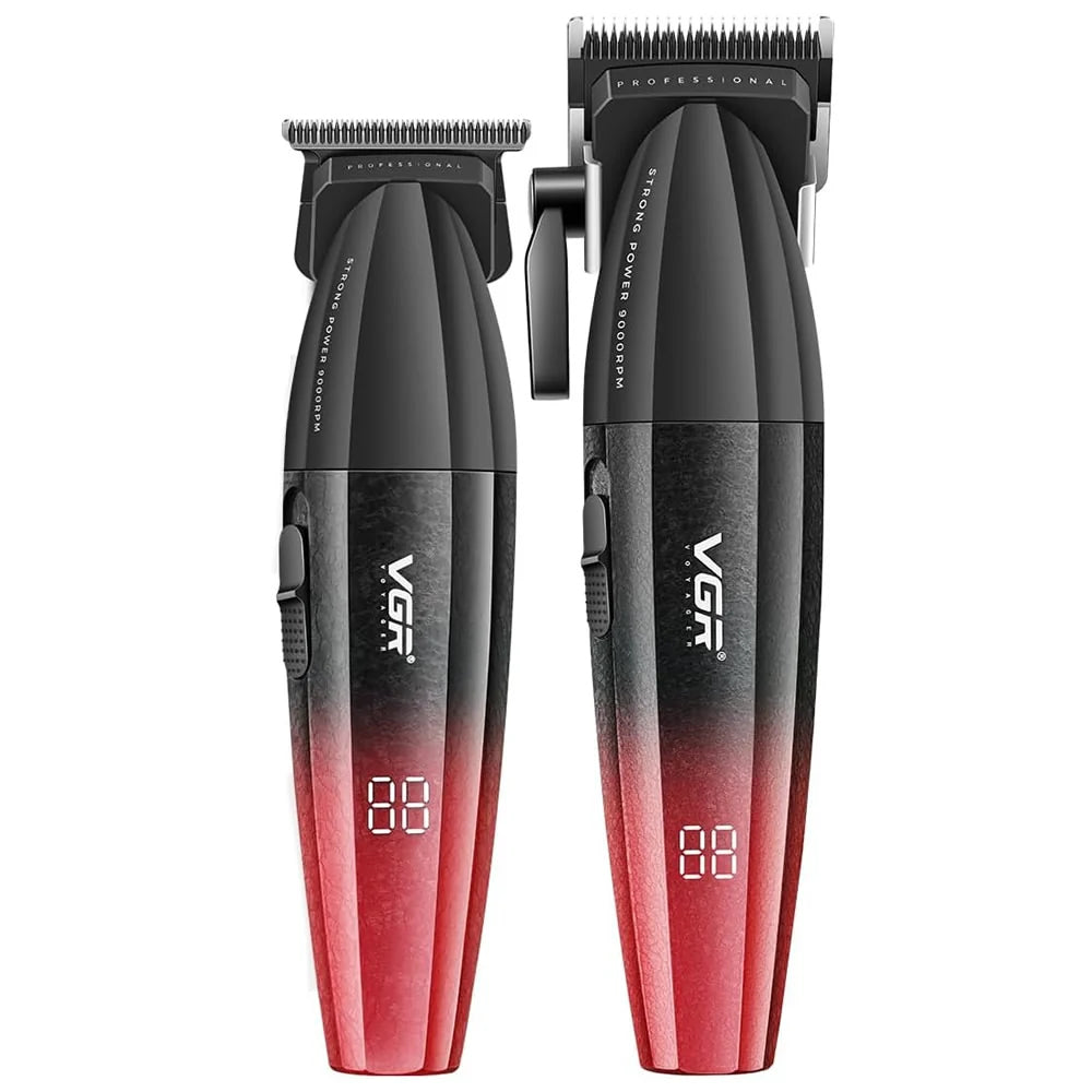 VGR PRO CLIPPER/TRIMMER COMBO - RED N.O.S. Barber Supply