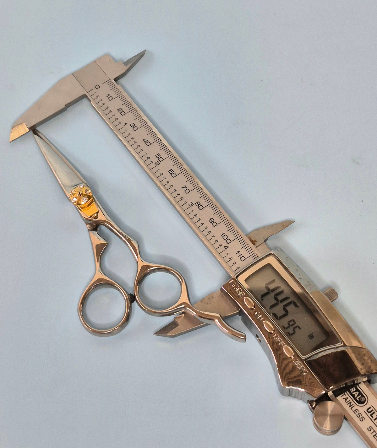 Mini Shears Offset 4.5" with extended finger rest, offset handle (Left or Right) Tamsco Precision Tools