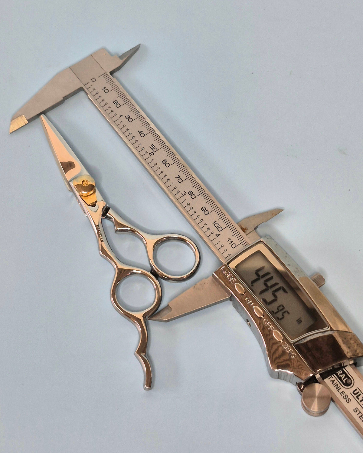 Mini Shears Offset 4.5" with extended finger rest, offset handle (Left or Right) Tamsco Precision Tools