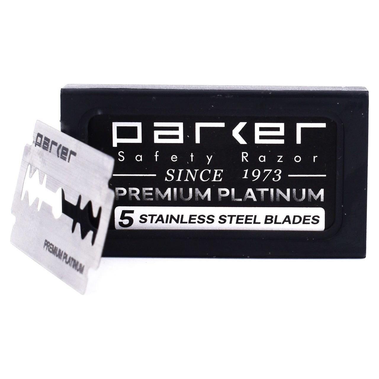 Parker Premium Platinum Stainless Steel DE Razor Blade - 5 Blades Pasteur Pharmacy