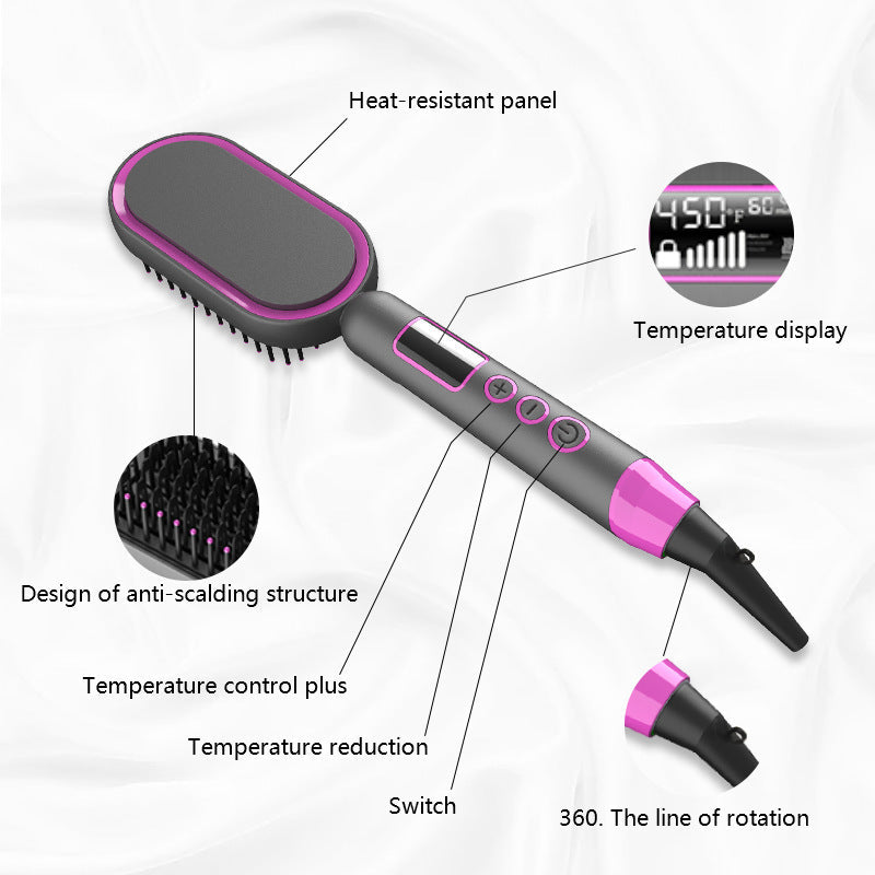 Multifunctional Hot Air Combing And Straight Rolling Dual Purpose Hair Dryer Elyvora LLC