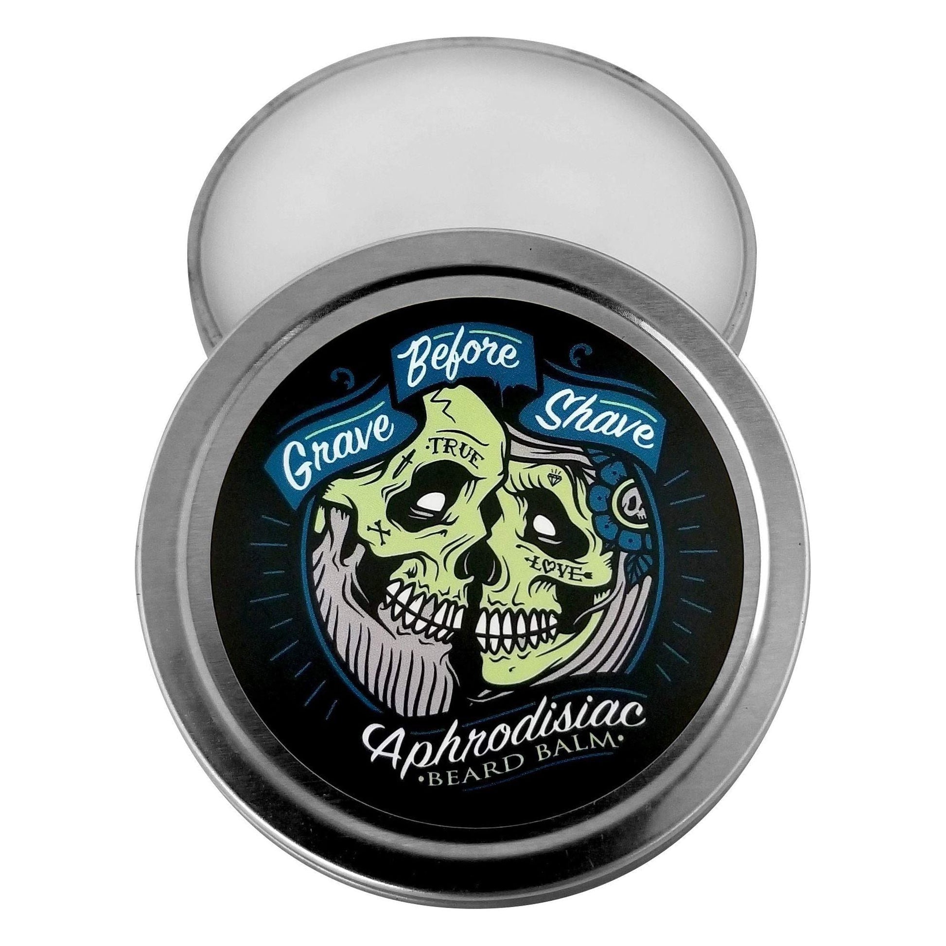 Grave Before Shave Leather and cedar Wood Scent Beard Balm 2 Oz. Tin Pasteur Pharmacy