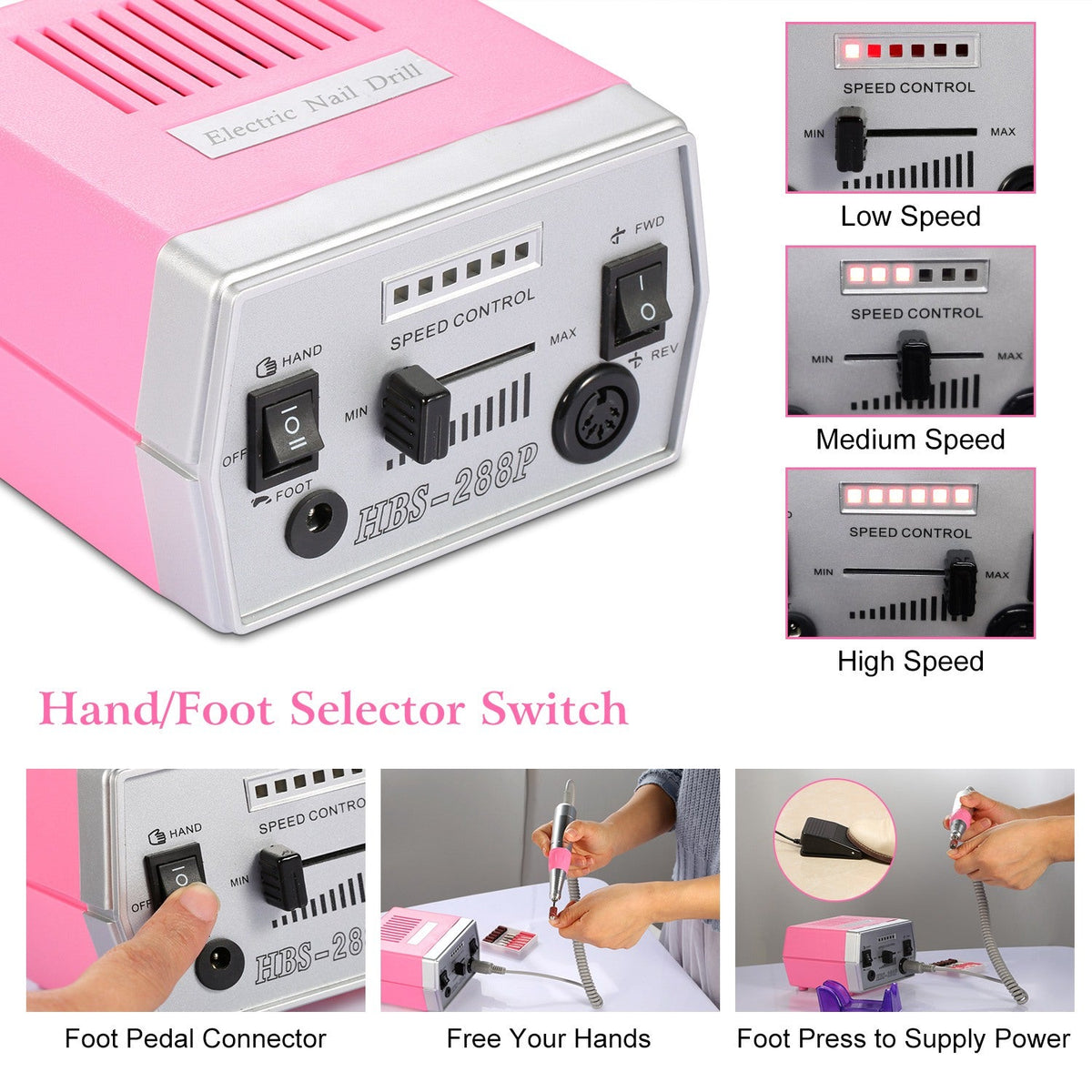 Professional Acrylic Nail Drill Machine Gamba Beauty