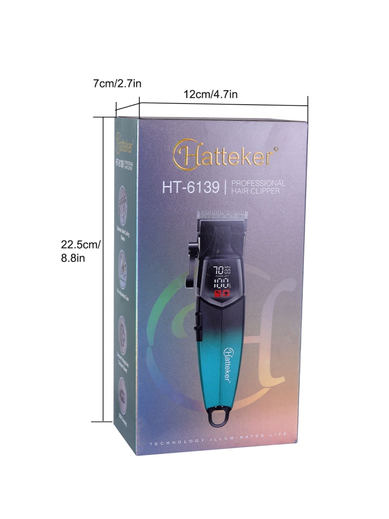 Cordless Hair Clipper with LED Display Unique Oils