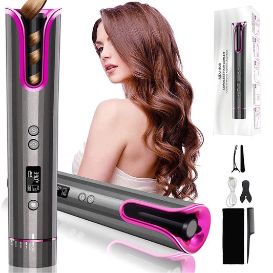 Automatic Hair Curler USB Cordless Wireless Auto Ceramic Curling Iron Hair Waver T Waves Iron Curling Wand Air Curler My Store