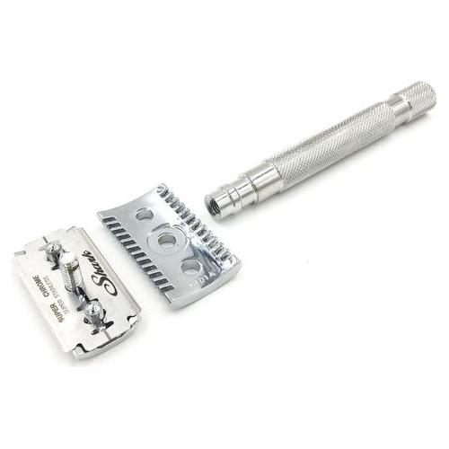 Parker 68S Stainless Steel Handle Open Comb Head Safety Razor Pasteur Pharmacy