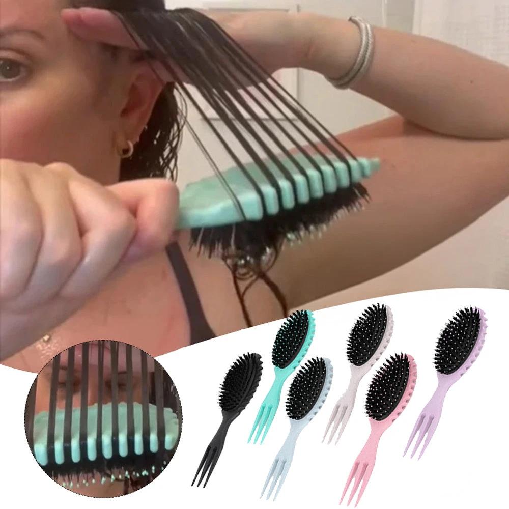 Curl Defining Bounce Hair Brush Barbershop Boar Bristle Comb Detangling Shaping Hairbrushes Professional Salon Home Styling Comb Vain Products