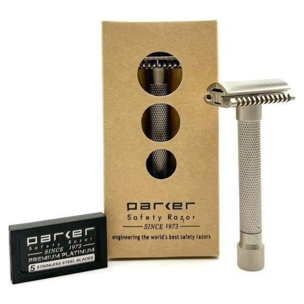 Parker Variant Adjustable Open Comb Safety Razor - Satin Chrome [VAR SC OC] Pasteur Pharmacy