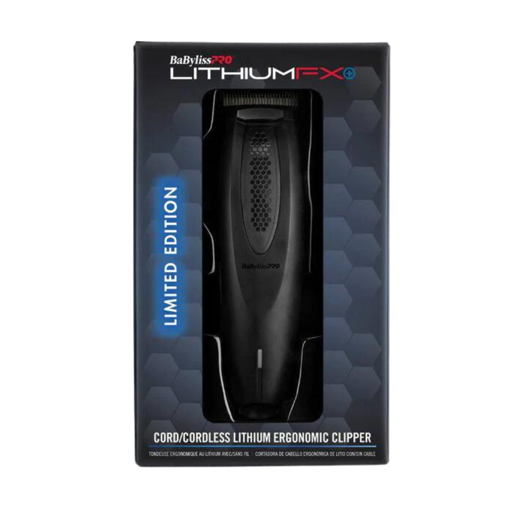BaBylissPRO Limited Edition Lithium FX Matte Black Clipper The Barber Plug