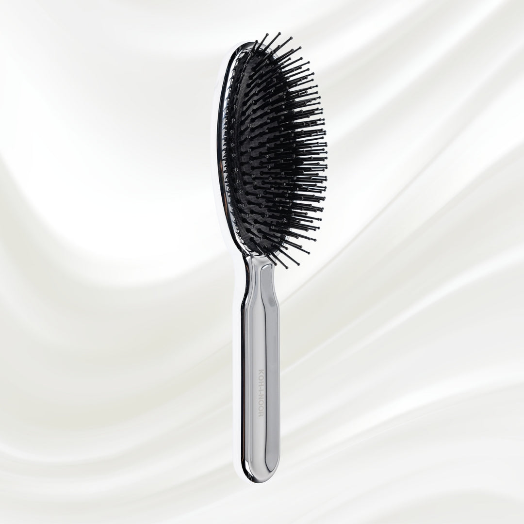 Metallic Pneumatic Oval Synthetic Pin Hairbrush KOH-I-NOOR Beauty USA