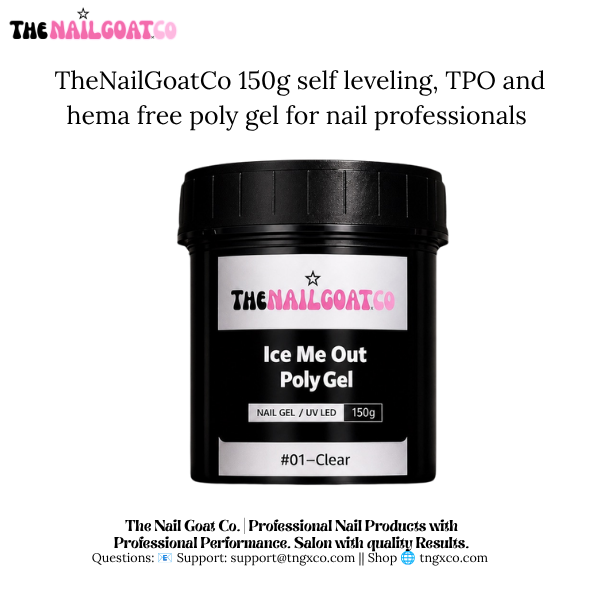 150g Self-Leveling HEMA/TPO-Free Poly Gel for Nail Professionals | TheNailGoatco TheNailGoat.Co