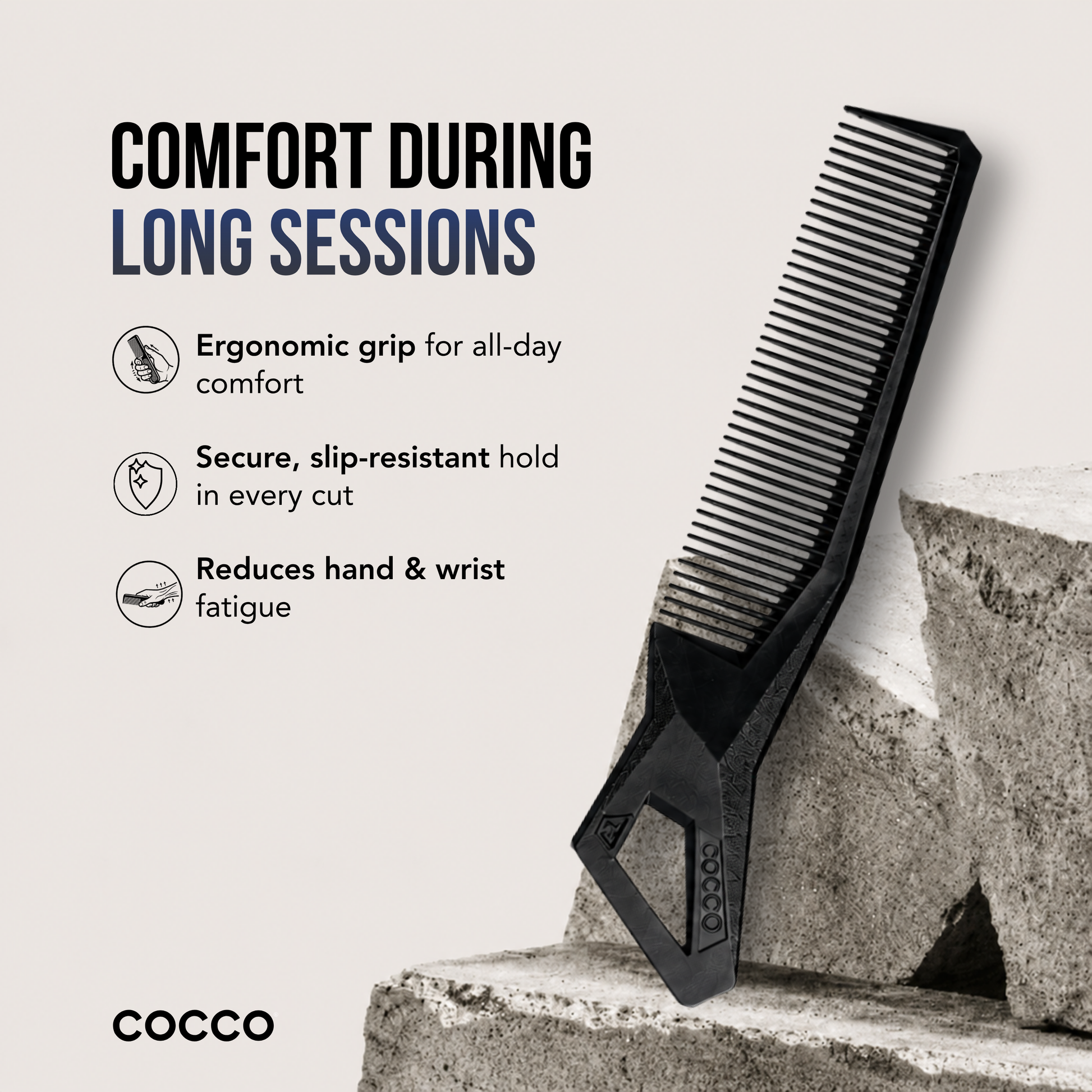Clipper Comb (Black) Cocco Hair Professional