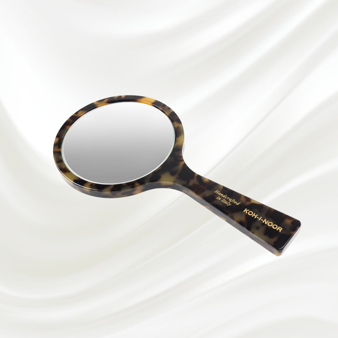 Luxury Hand Mirror - Garden Green Acetate with German Glass KOH-I-NOOR Beauty USA