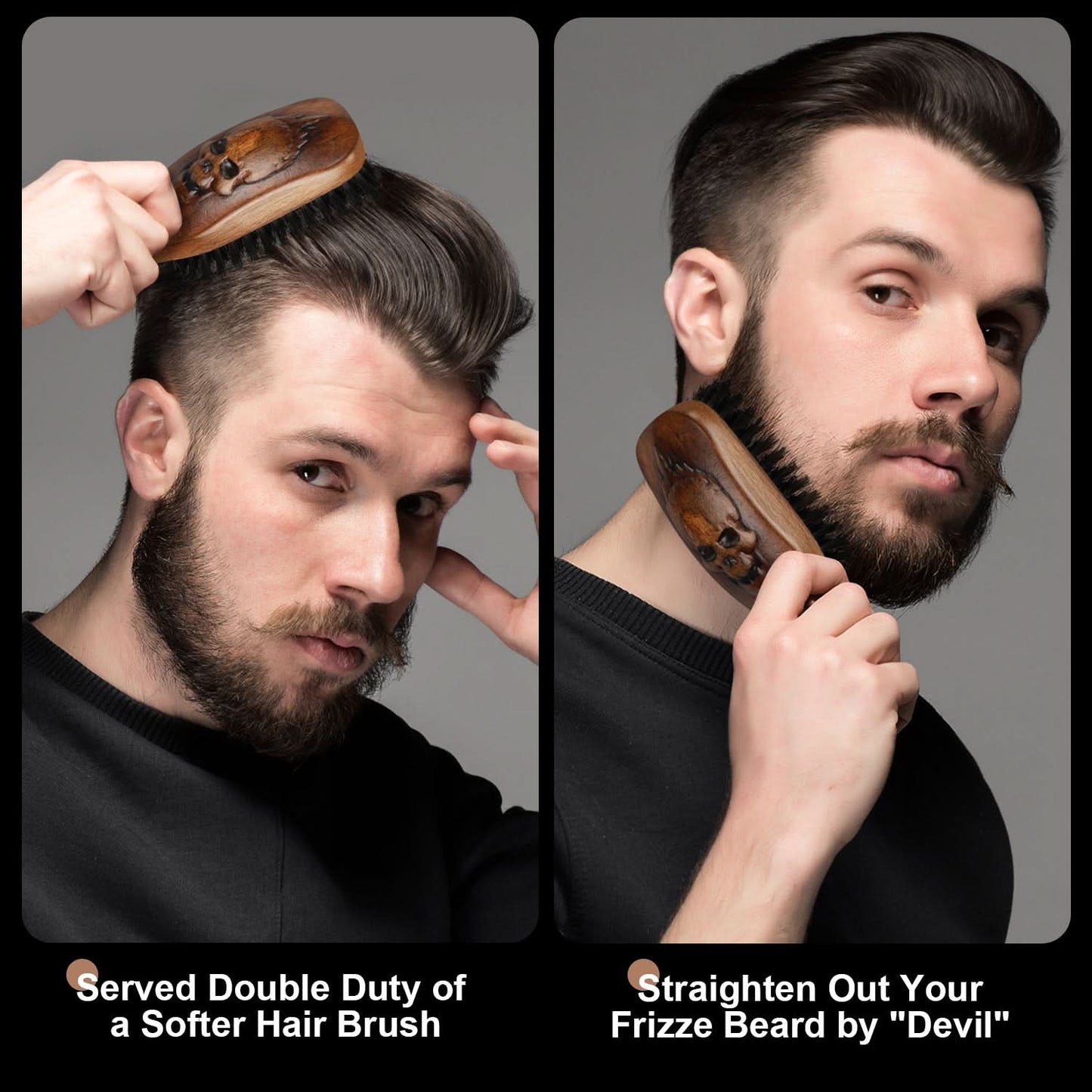 Eagle Fortress Inferno Styler Military Beard and Hair Brush The Beauty Box