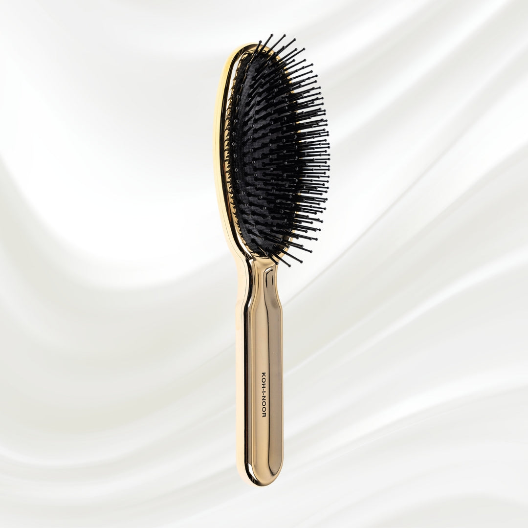 Metallic Pneumatic Oval Synthetic Pin Hairbrush KOH-I-NOOR Beauty USA
