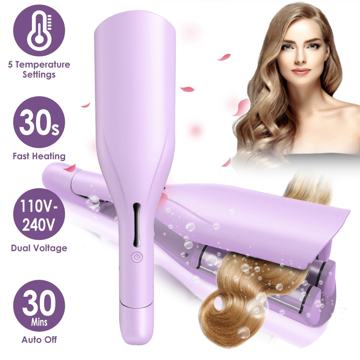 Deep Curling Wand with 5 Temps Gamba Beauty