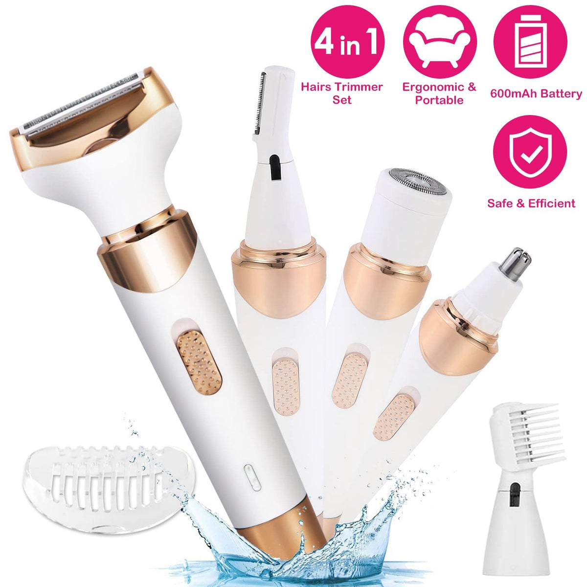 4 In 1 Women Electric Hair Shaver Gamba Beauty