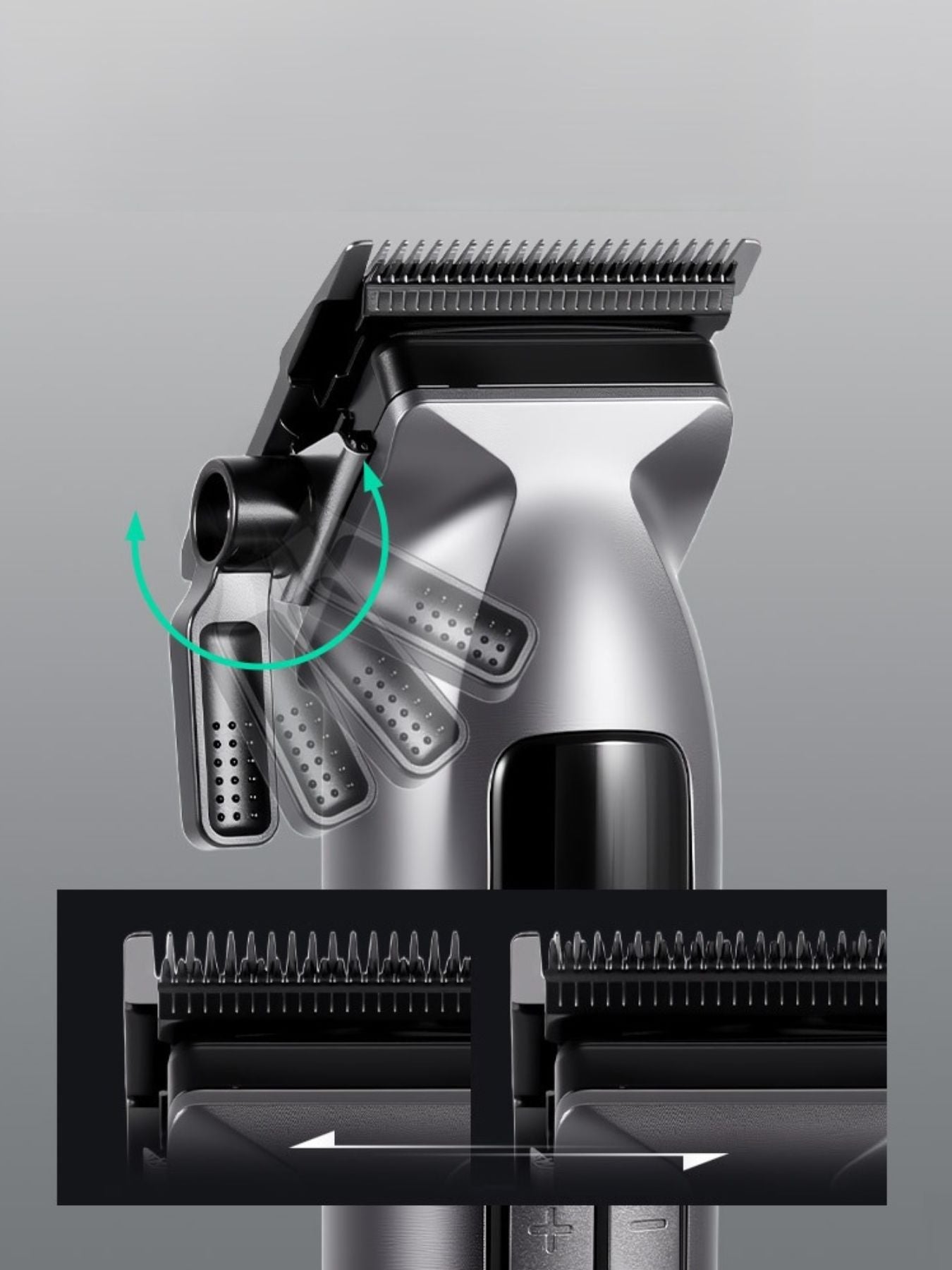 Cordless Hair Clipper with LED Display Unique Oils