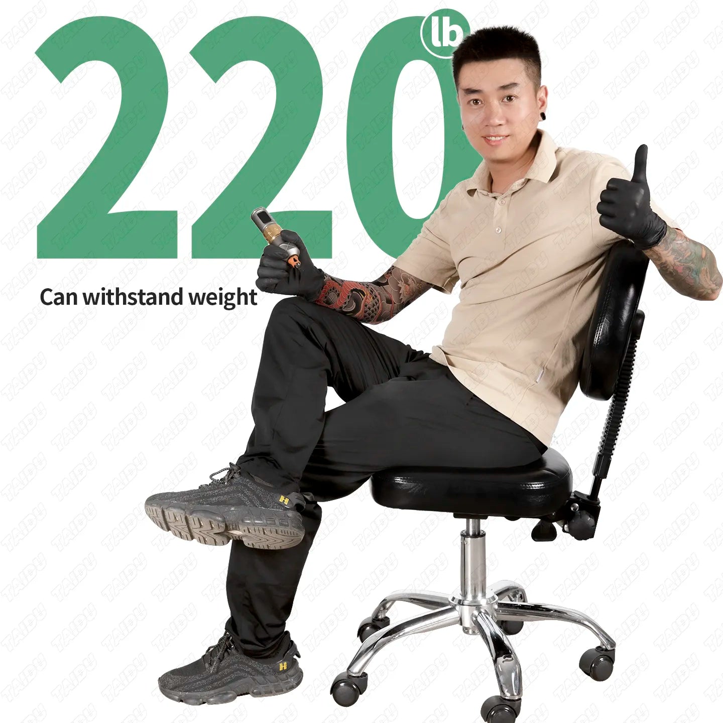 MULTI-FUNCTIONAL NEW MODEL PNEUMATIC LIFT TATTOO CHAIR （SPECIAL LAUNCH OFFER） INKSOULSUPPLY.COM
