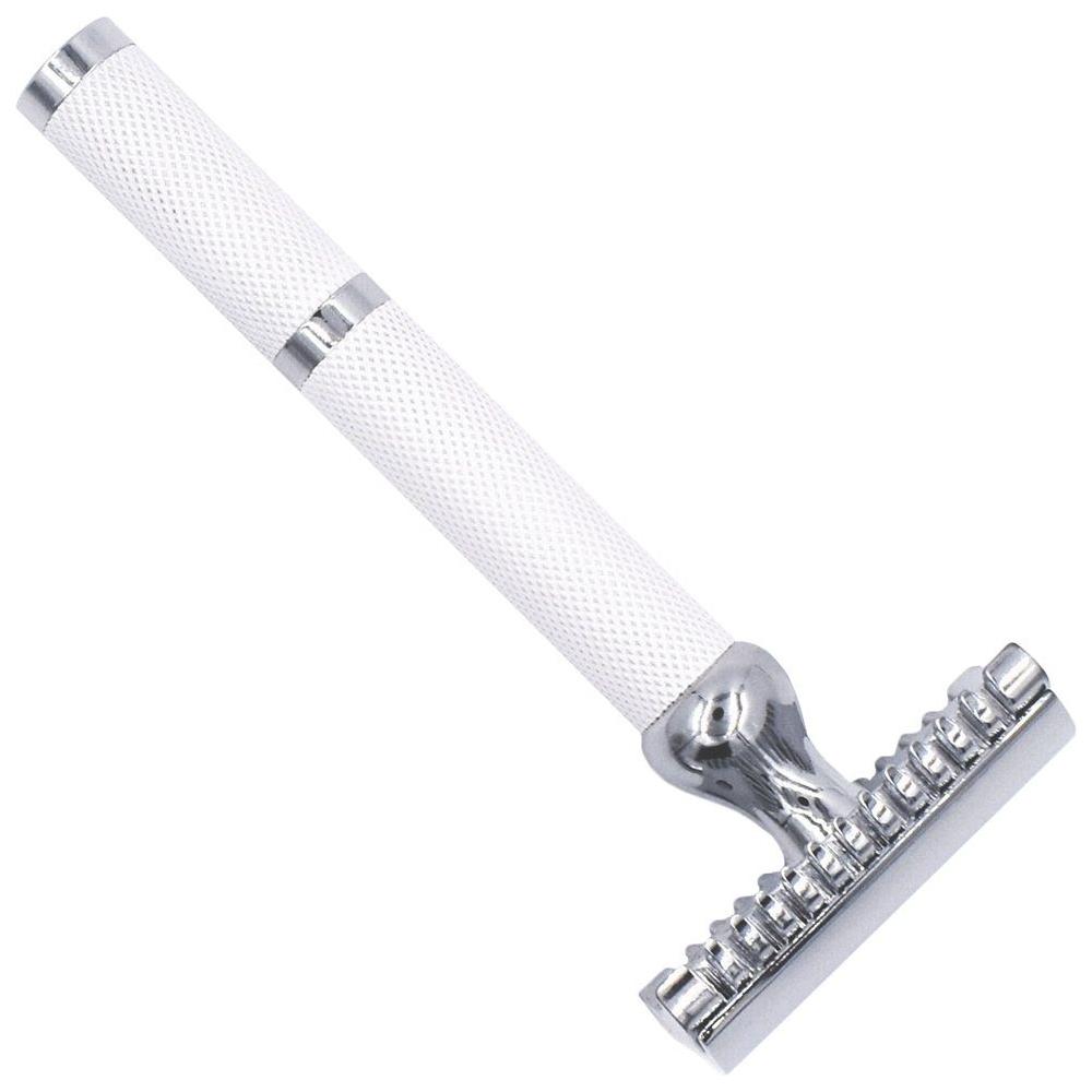 Parker 70C White and Chrome Open Comb Safety Razor Pasteur Pharmacy