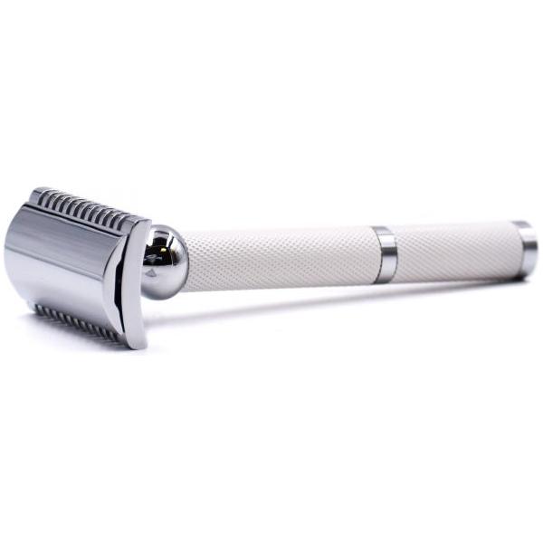 Parker 70C White and Chrome Open Comb Safety Razor Pasteur Pharmacy