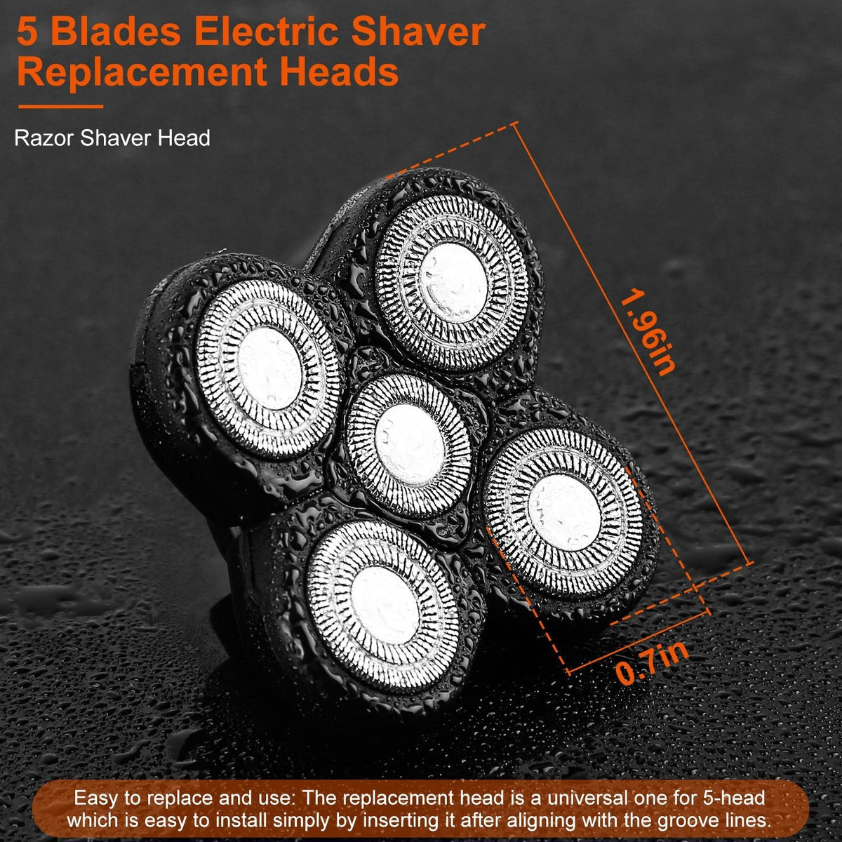 Men Electric Shaver Replacement Blade 5 Heads Beard Cutter Replacement Razor Blade Shaver Head GBruno Store
