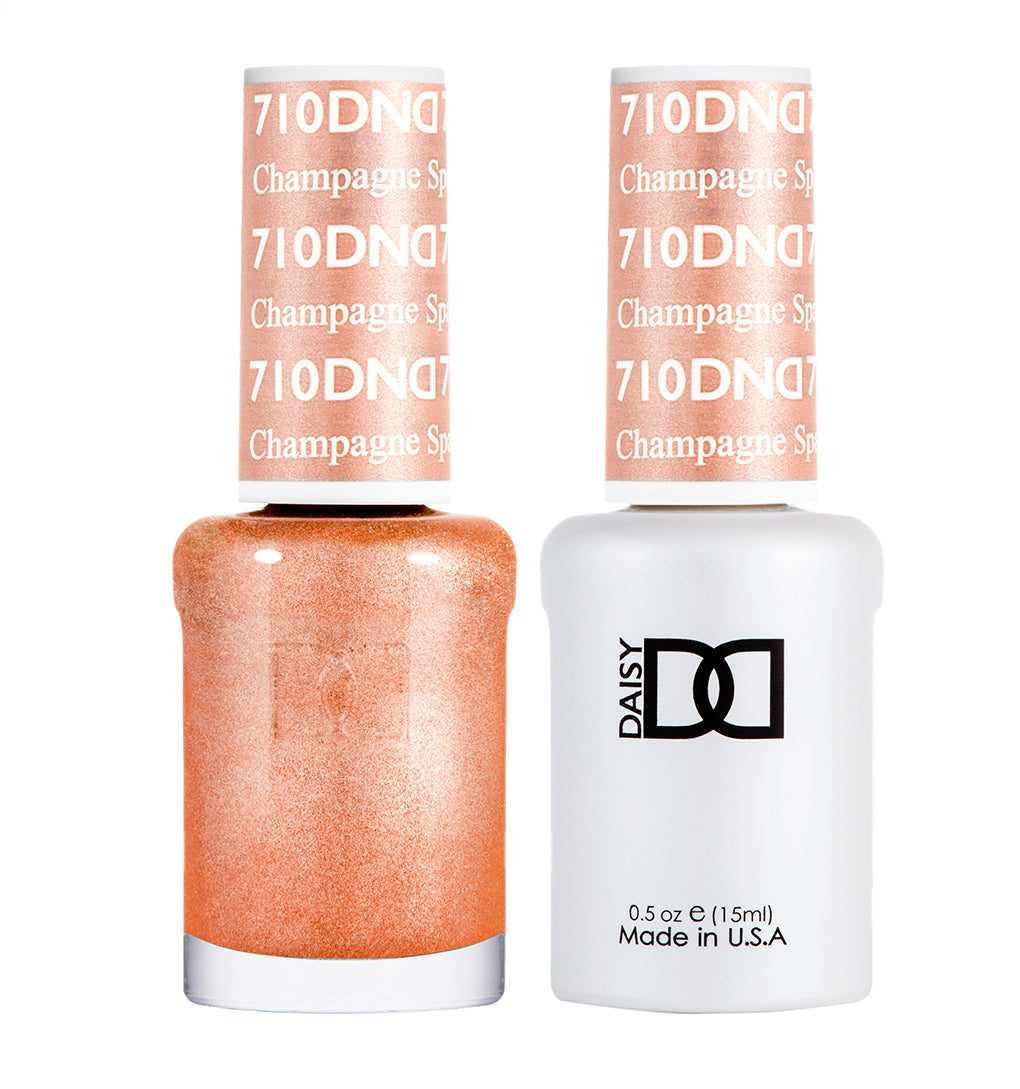 Champagne Sparkles #710 - DND Gel Duo Lunali Nail Supply
