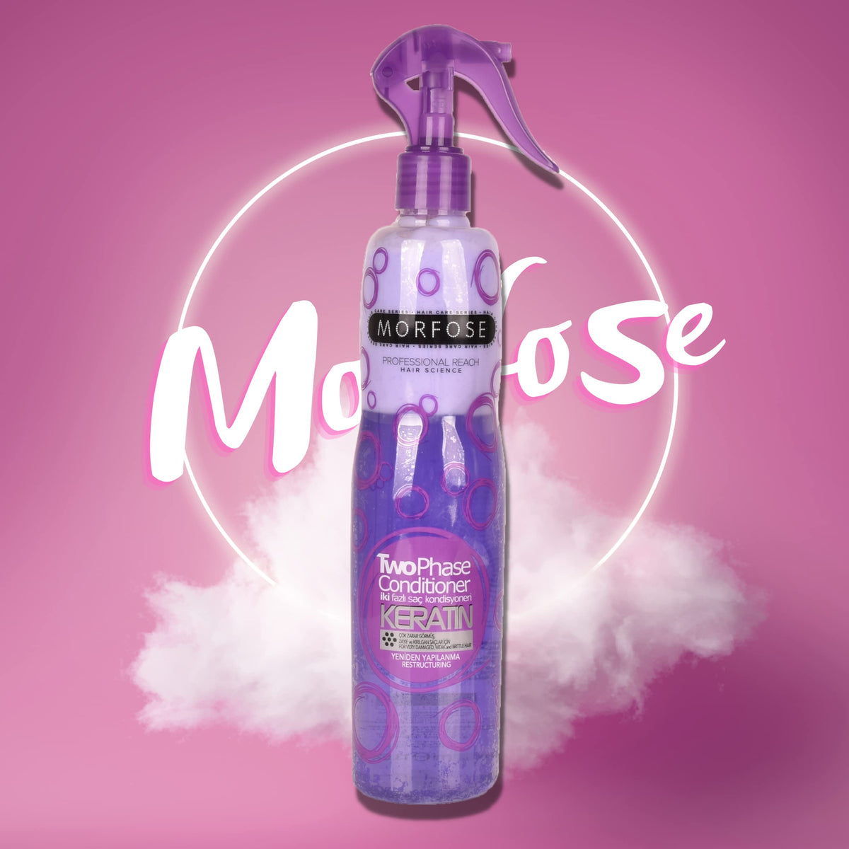 Morfose Two Phase Detangling Spray 400ml - Smooth & Nourish | Hair Care Beauty Care Bag