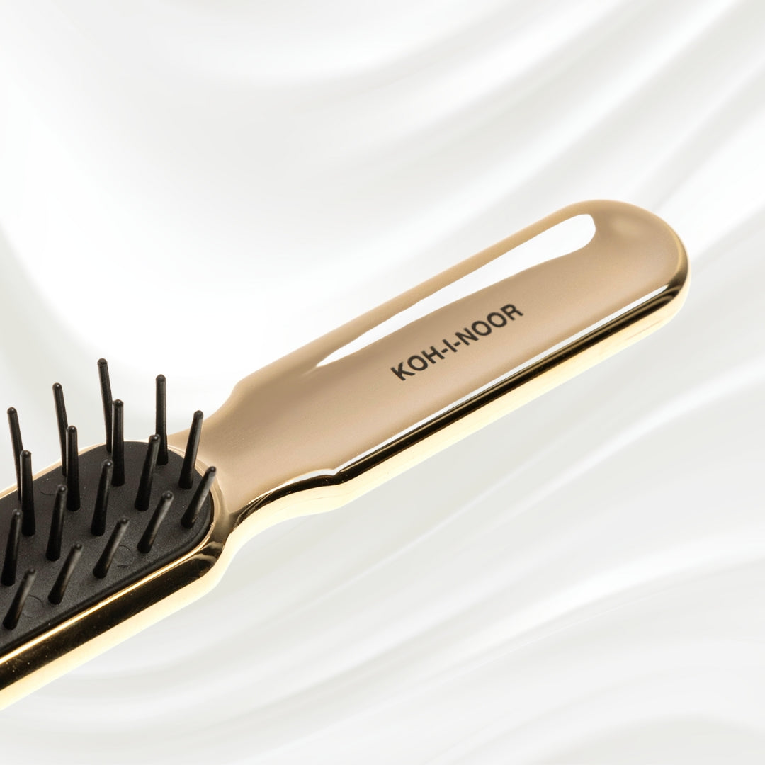 Metallic Styling Brush - Pneumatic Synthetic Pins for Thick & Coarse Hair KOH-I-NOOR Beauty USA
