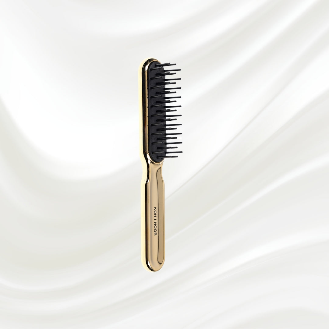 Metallic Styling Brush - Pneumatic Synthetic Pins for Thick & Coarse Hair KOH-I-NOOR Beauty USA