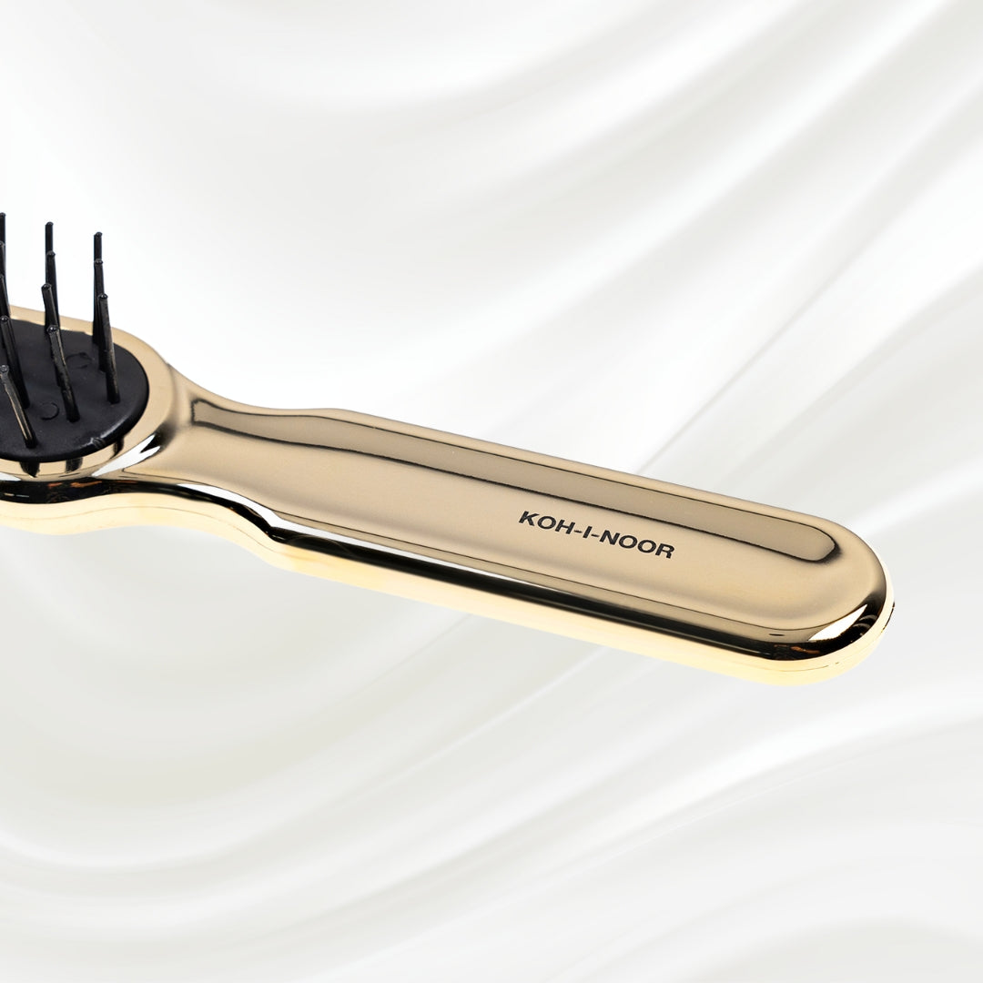 Metallic Styling Brush - Pneumatic Synthetic Pins for Thick & Coarse Hair KOH-I-NOOR Beauty USA