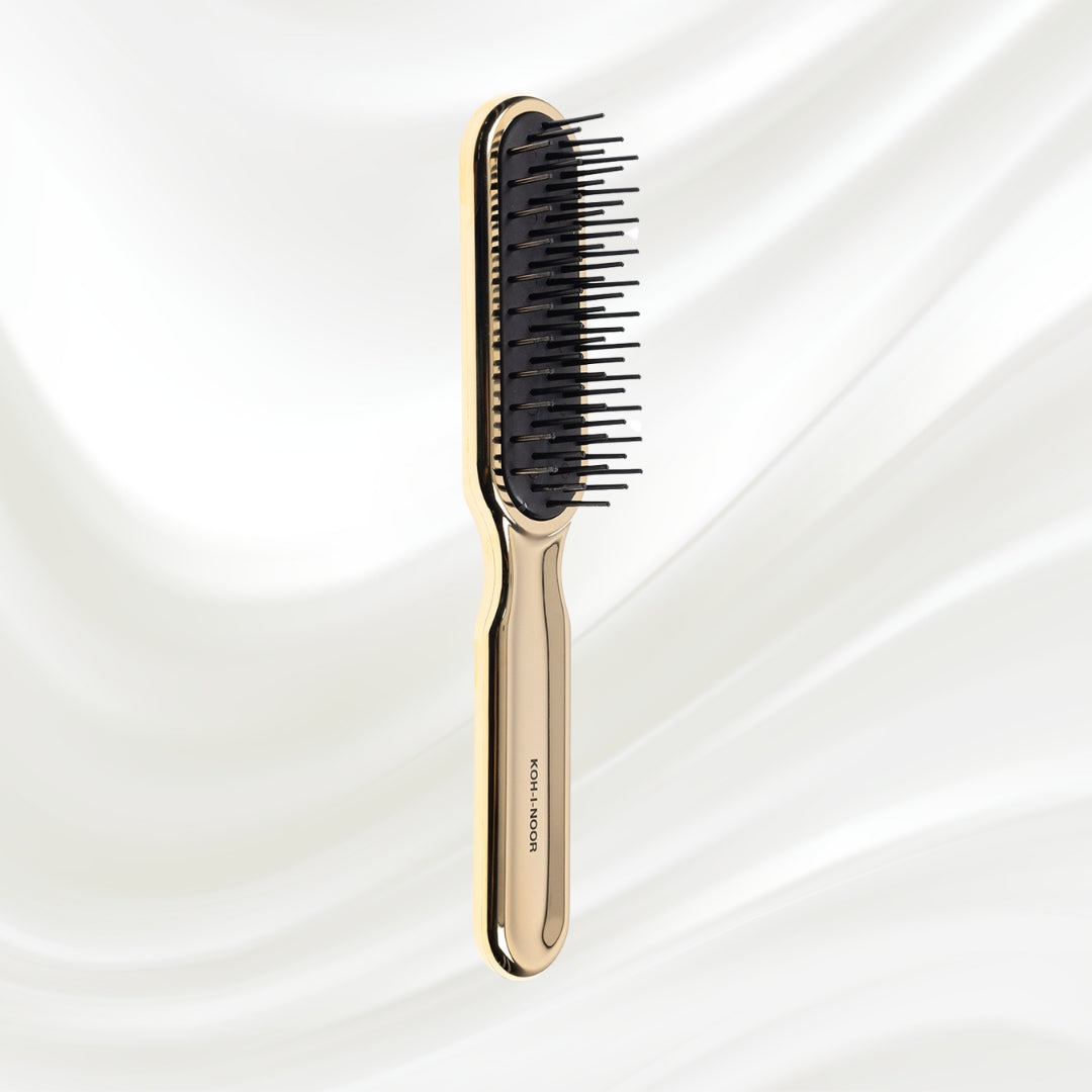 Metallic Styling Brush - Pneumatic Synthetic Pins for Thick & Coarse Hair KOH-I-NOOR Beauty USA