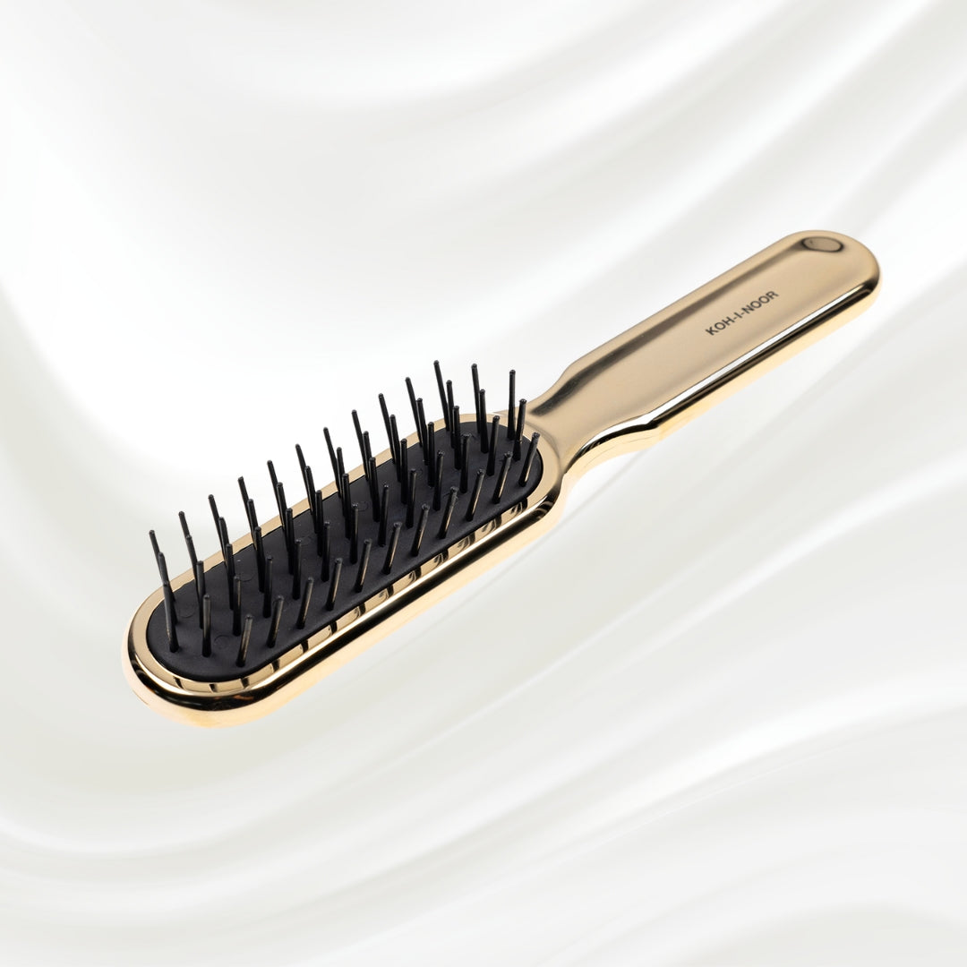Metallic Styling Brush - Pneumatic Synthetic Pins for Thick & Coarse Hair KOH-I-NOOR Beauty USA
