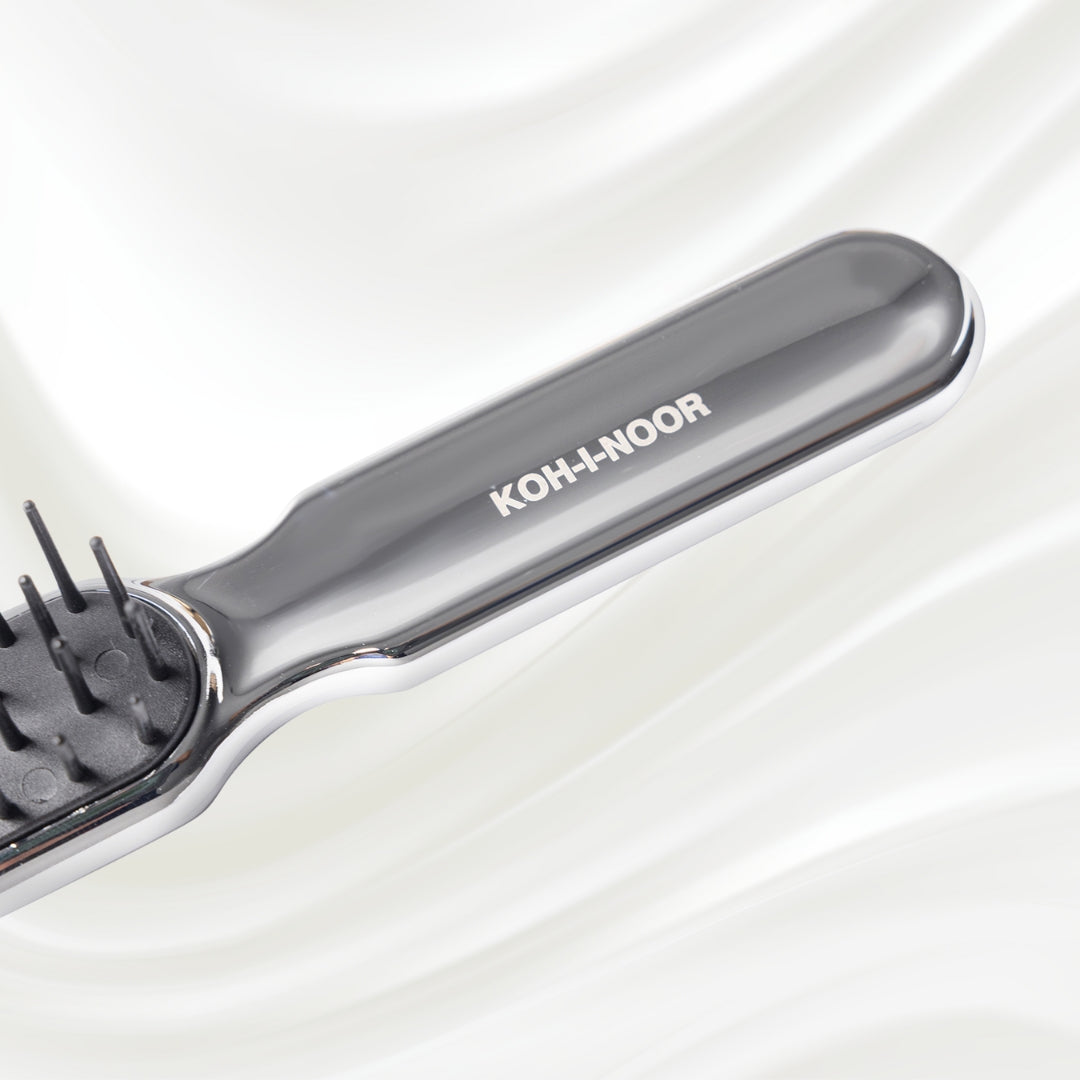 Metallic Styling Brush - Pneumatic Synthetic Pins for Thick & Coarse Hair KOH-I-NOOR Beauty USA