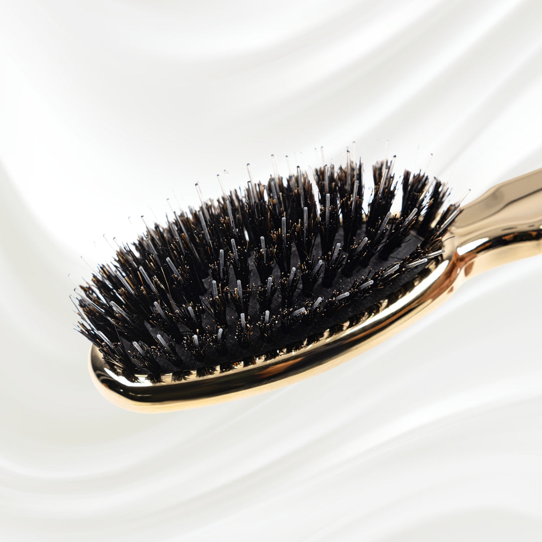 Metallic Nylon & Boar Bristle Hair Brush - Pneumatic Cushion for All Hair Types KOH-I-NOOR Beauty USA