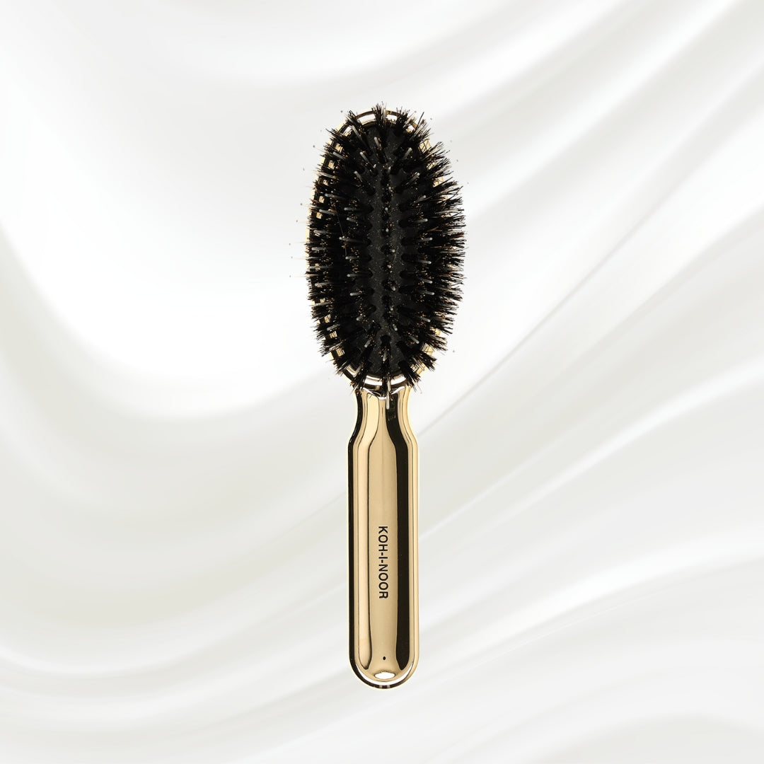 Metallic Nylon & Boar Bristle Hair Brush - Pneumatic Cushion for All Hair Types KOH-I-NOOR Beauty USA