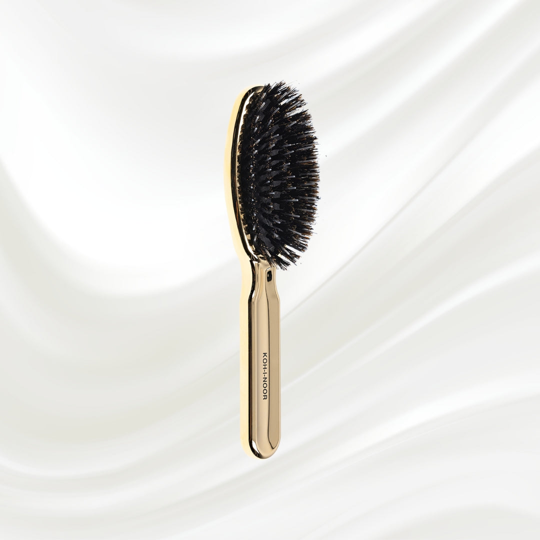 Metallic Nylon & Boar Bristle Hair Brush - Pneumatic Cushion for All Hair Types KOH-I-NOOR Beauty USA