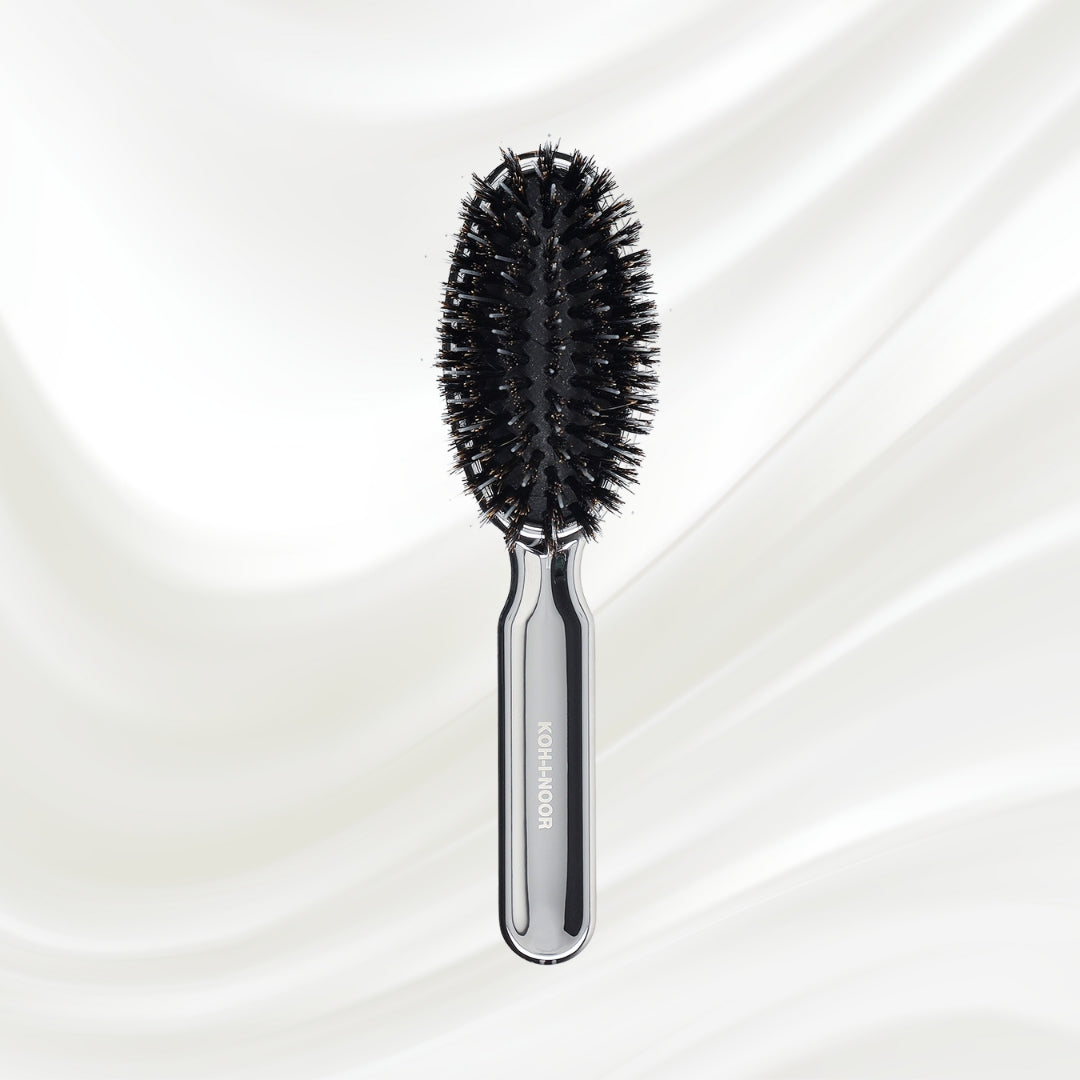 Metallic Nylon & Boar Bristle Hair Brush - Pneumatic Cushion for All Hair Types KOH-I-NOOR Beauty USA