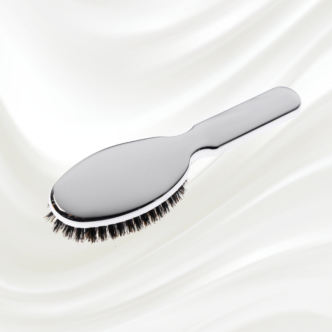 Metallic Nylon & Boar Bristle Hair Brush - Pneumatic Cushion for All Hair Types KOH-I-NOOR Beauty USA