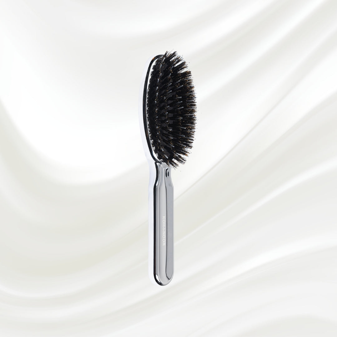 Metallic Nylon & Boar Bristle Hair Brush - Pneumatic Cushion for All Hair Types KOH-I-NOOR Beauty USA