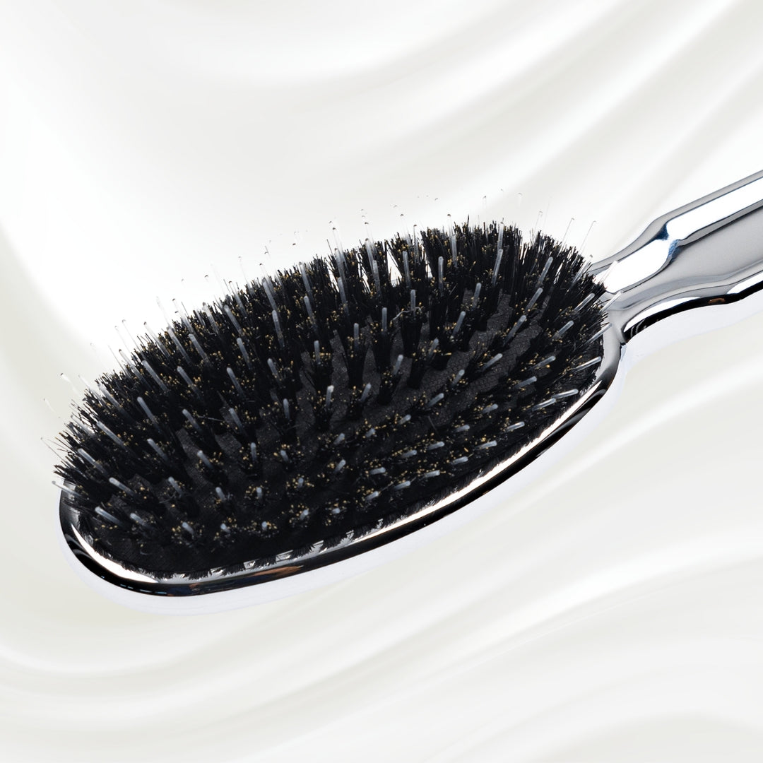 Metallic Nylon & Boar Bristle Hair Brush - Pneumatic Cushion for All Hair Types KOH-I-NOOR Beauty USA