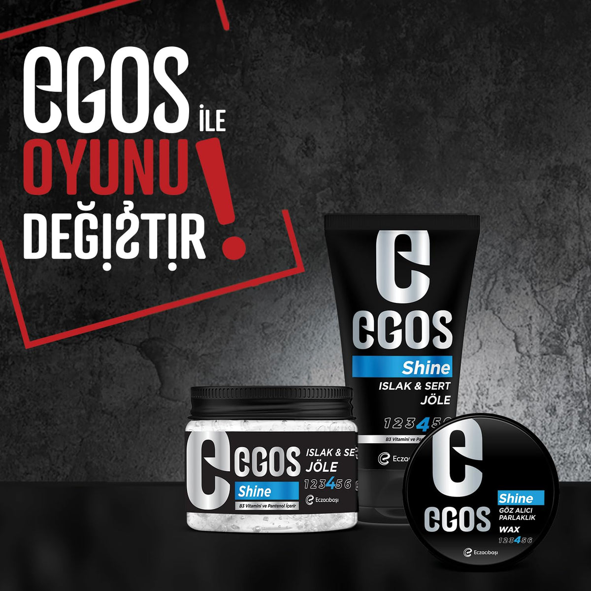 Egos Wet Strong Hair Gel 400ML - Long Lasting Hold | Styling Gel Beauty Care Bag