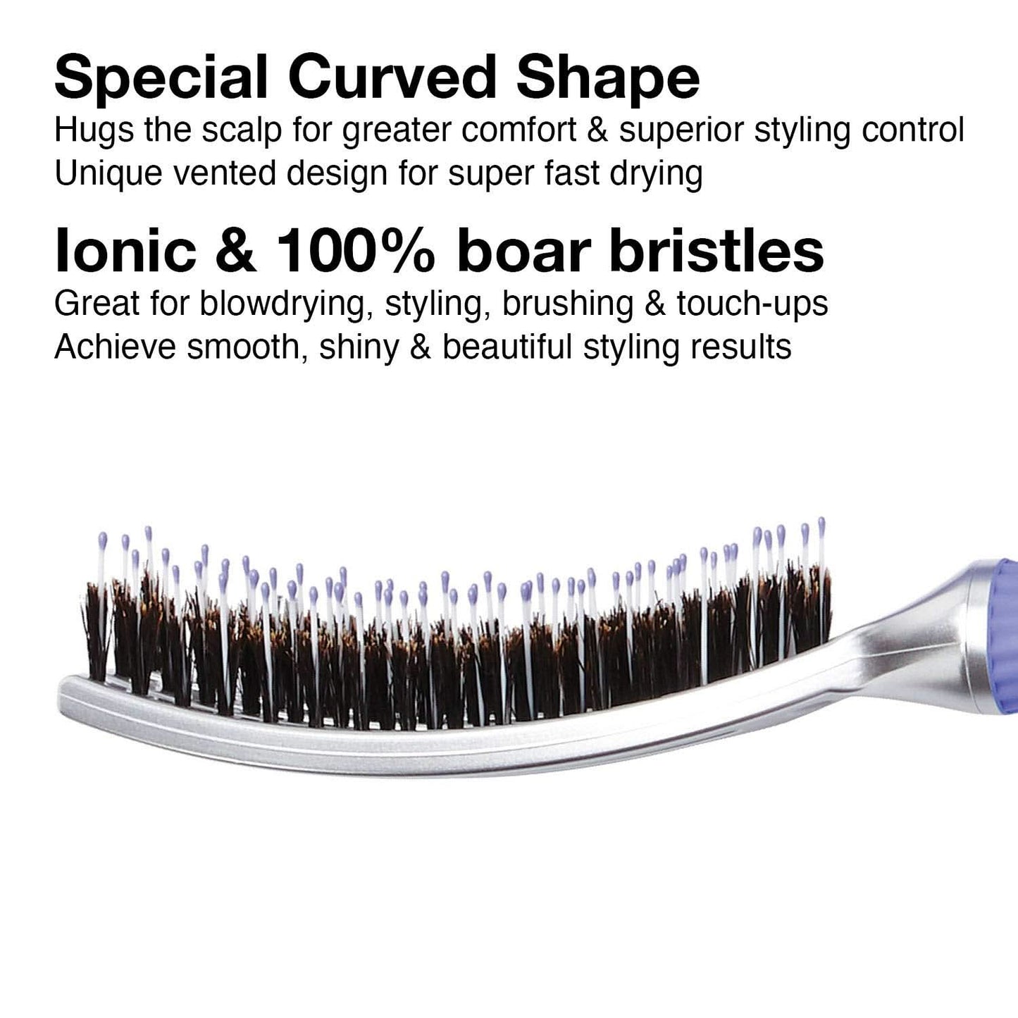 Olivia Garden Curved & Vented Paddle Brush FBCO-MD The Beauty Box