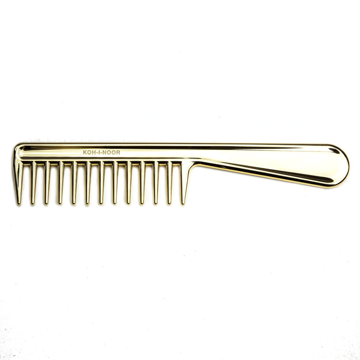 Metallic Wide Tooth Comb with Handle KOH-I-NOOR Beauty USA
