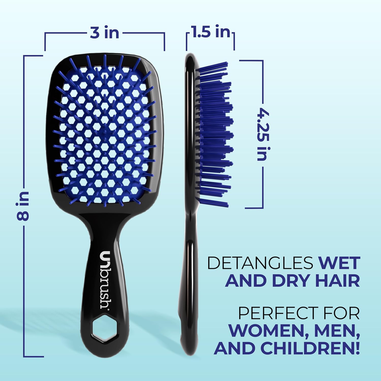 UNbrush DETANGLING BRUSH - BLUE N.O.S. Barber Supply